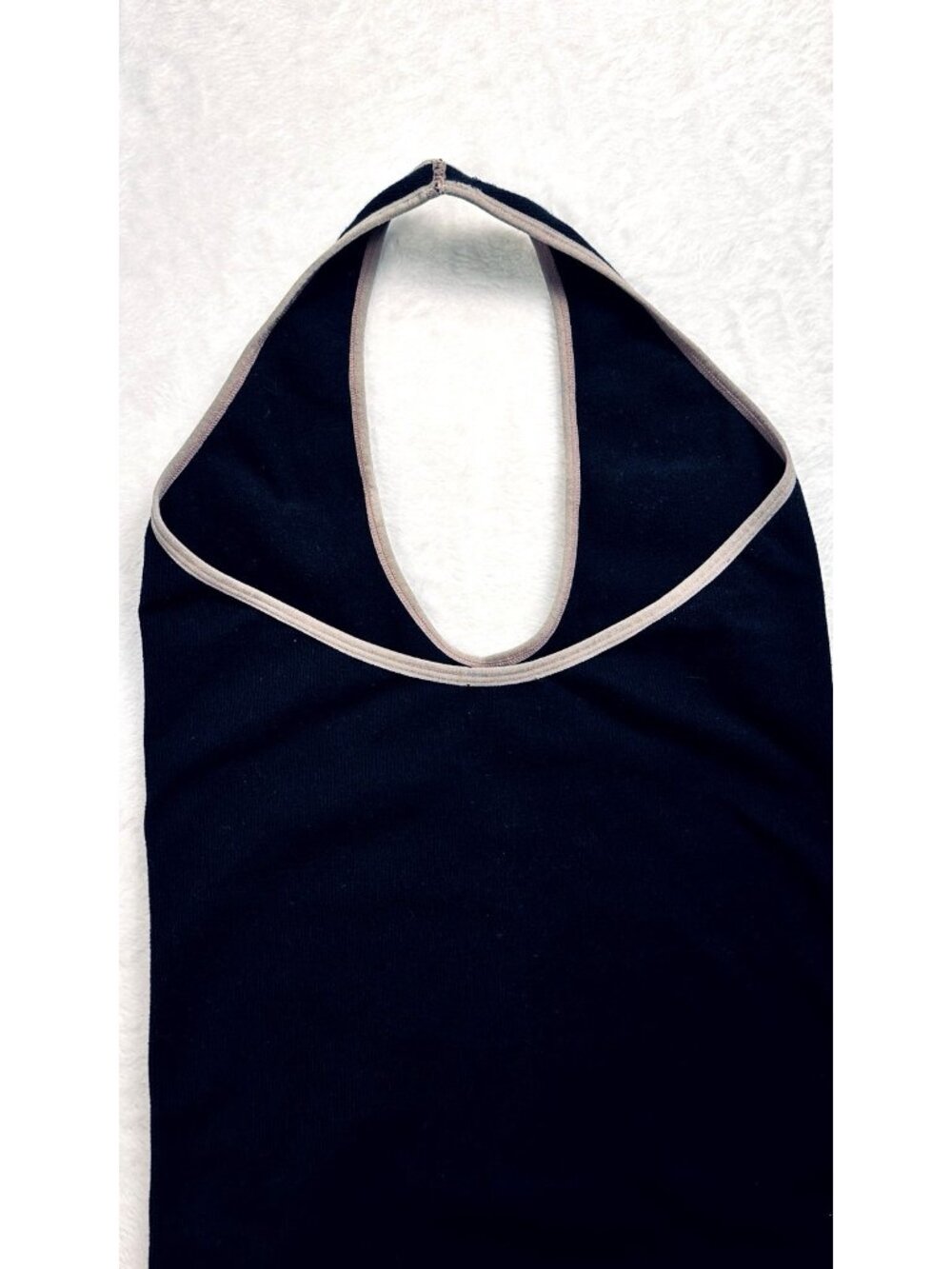 Free People Intimately Black Ribbed Halter Tank Top Fitted Stretch SP Minimalist - Picture 8 of 13